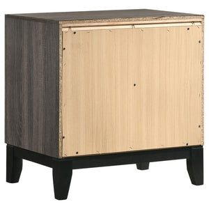 CoasterEveryday Watson 2-Drawer Nightstand Grey Oak And Black