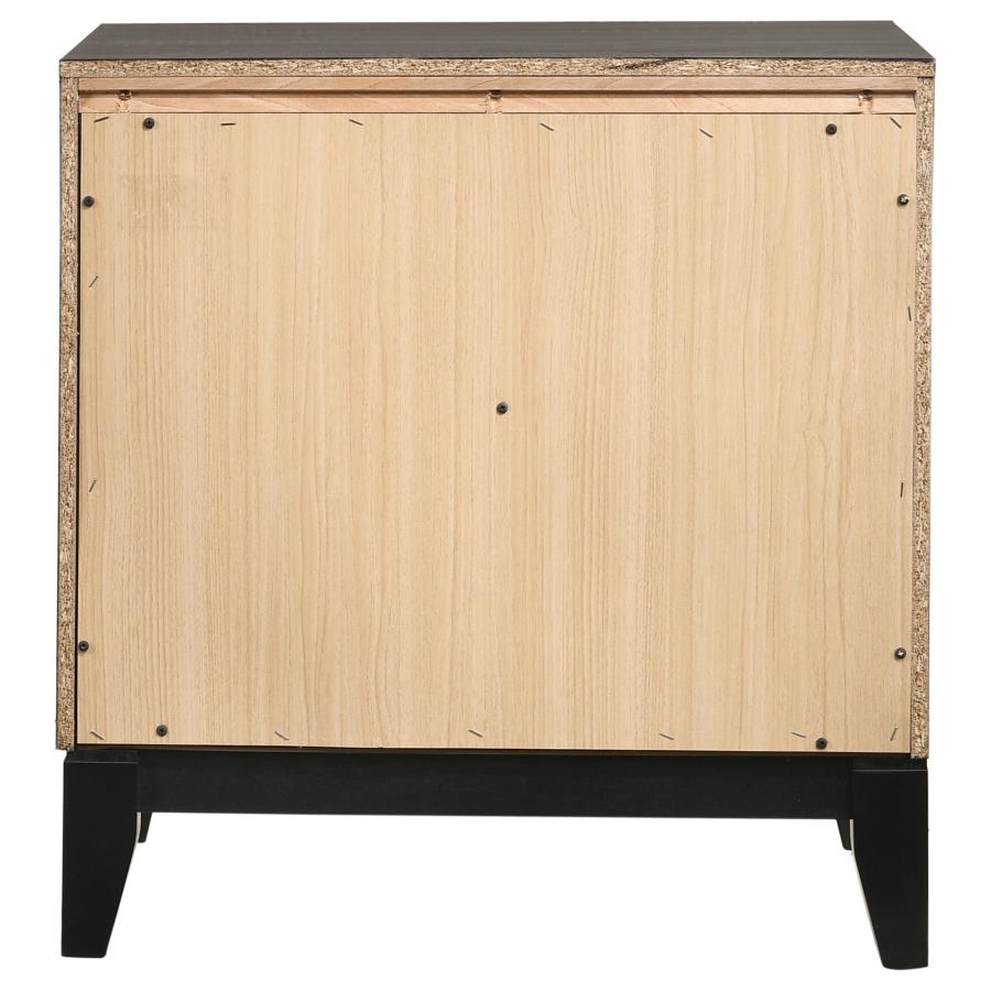 CoasterEveryday Watson 2-Drawer Nightstand Grey Oak And Black