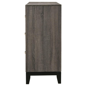 CoasterEveryday Watson 6-Drawer Dresser Grey Oak And Black