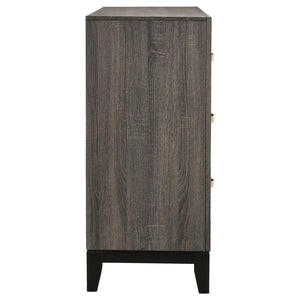 CoasterEveryday Watson 6-Drawer Dresser Grey Oak And Black