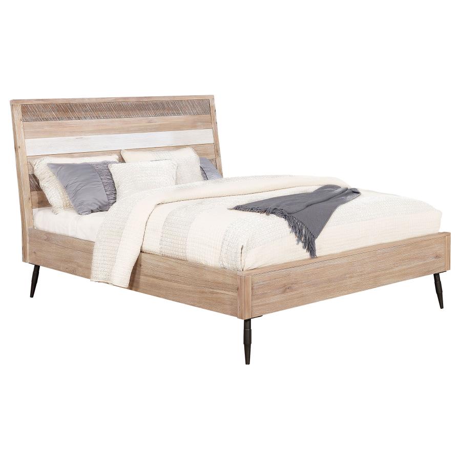 CoasterEssence Marlow Platform Bed Rough Sawn Multi