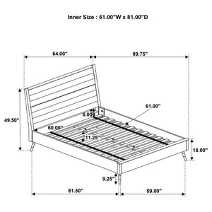 CoasterEssence Marlow Platform Bed Rough Sawn Multi