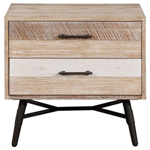 CoasterEssence Marlow 2-Drawer Nightstand Rough Sawn Multi