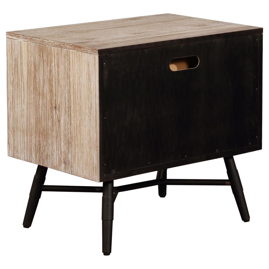 CoasterEssence Marlow 2-Drawer Nightstand Rough Sawn Multi