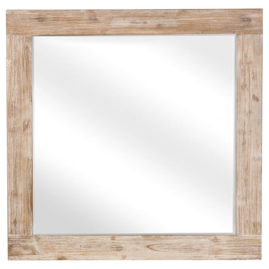 CoasterEssence Marlow Rectangular Dresser Mirror Rough Sawn Multi