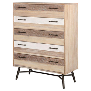 CoasterEssence Marlow 5-Drawer Chest Rough Sawn Multi