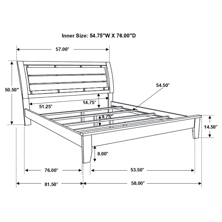 CoasterEveryday Serenity Panel Bed Mod Grey