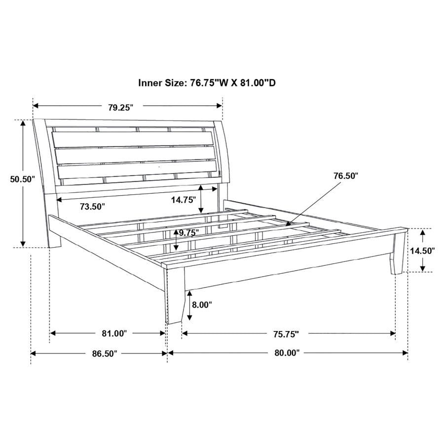 CoasterEveryday Serenity Panel Bed Mod Grey