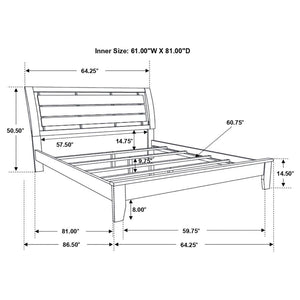 CoasterEveryday Serenity Panel Bed Mod Grey