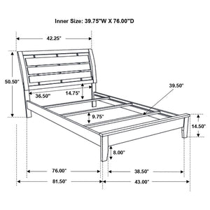 CoasterEveryday Serenity Panel Bed Mod Grey