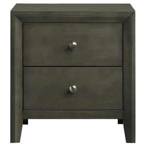 CoasterEveryday Serenity 2-Drawer Nightstand Mod Grey