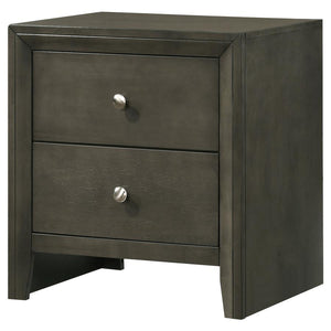 CoasterEveryday Serenity 2-Drawer Nightstand Mod Grey