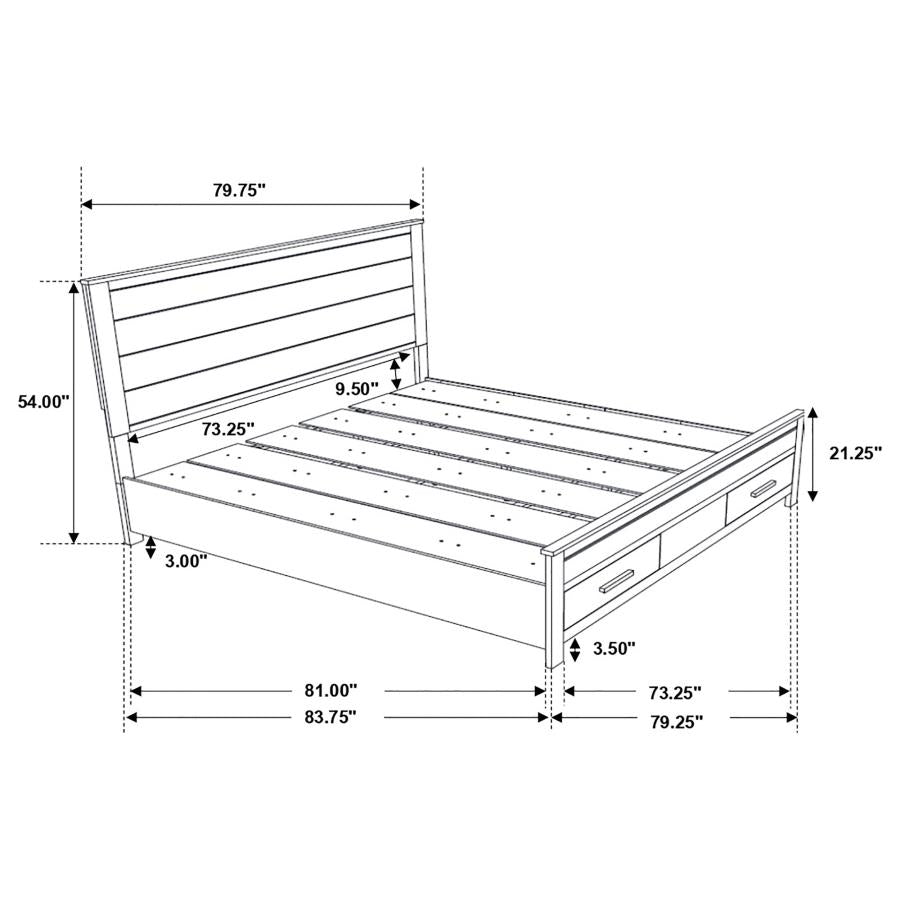 CoasterEveryday Woodmont Storage Bed Rustic Golden Brown