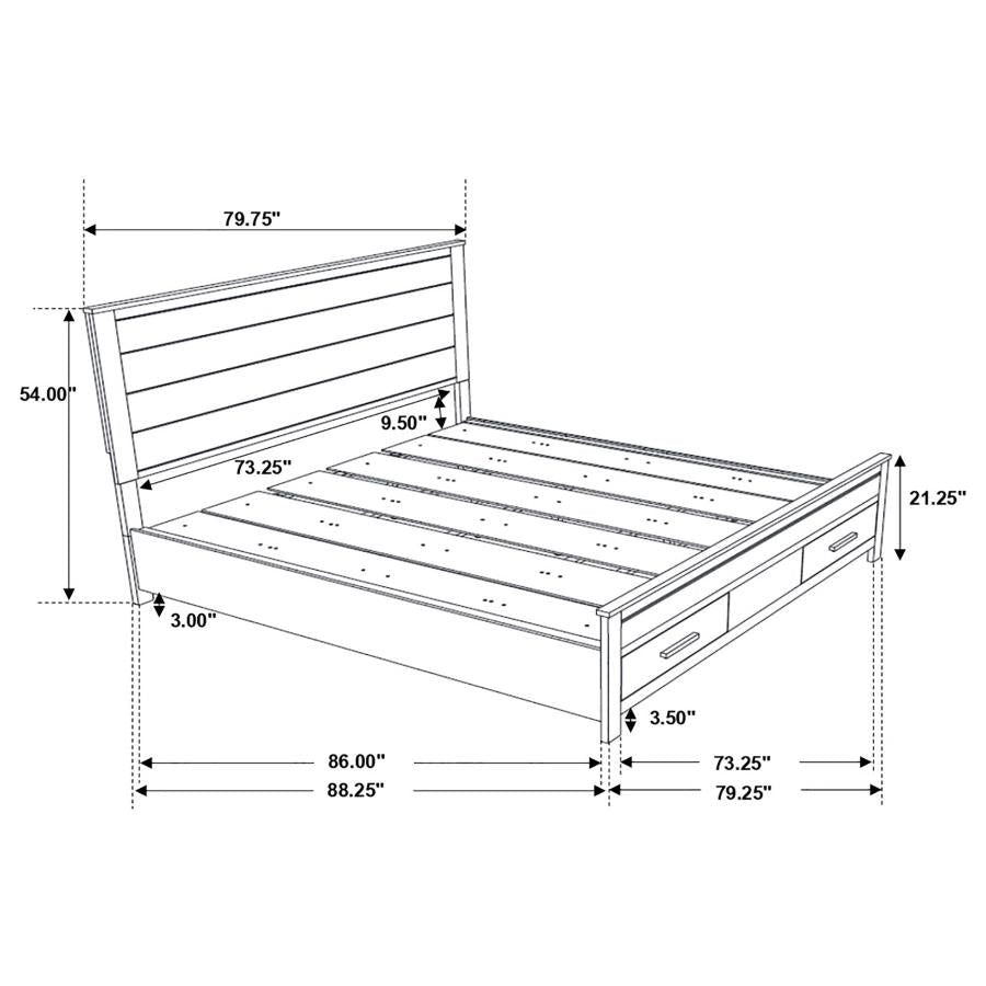 CoasterEveryday Woodmont Storage Bed Rustic Golden Brown