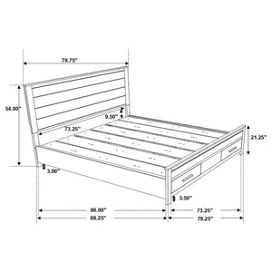 CoasterEveryday Woodmont Storage Bed Rustic Golden Brown