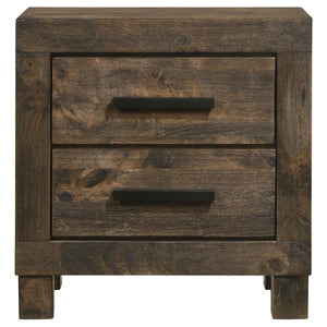 CoasterEveryday Woodmont 2-Drawer Nightstand Rustic Golden Brown SKU: 222632