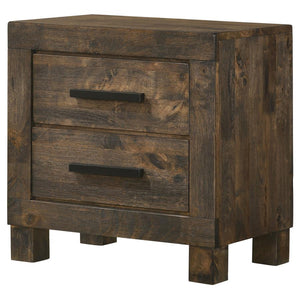 CoasterEveryday Woodmont 2-Drawer Nightstand Rustic Golden Brown SKU: 222632