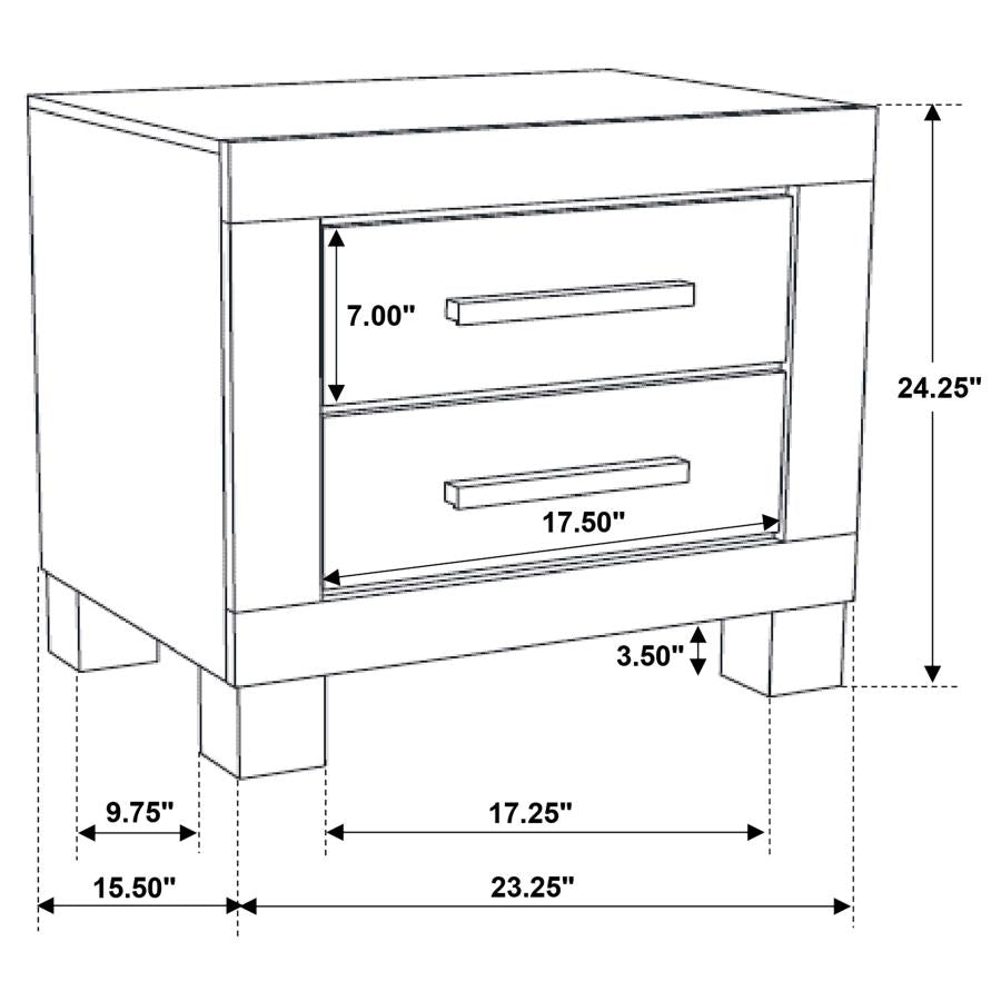 CoasterEveryday Woodmont 2-Drawer Nightstand Rustic Golden Brown SKU: 222632