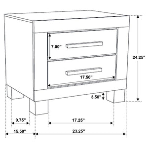 CoasterEveryday Woodmont 2-Drawer Nightstand Rustic Golden Brown SKU: 222632