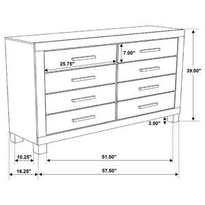 CoasterEveryday Woodmont 8-Drawer Dresser Rustic Golden Brown