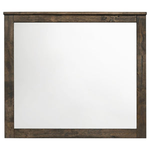 CoasterEveryday Woodmont Rectangle Dresser Mirror Rustic Golden Brown