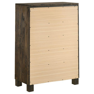 CoasterEveryday Woodmont 5-Drawer Chest Rustic Golden Brown