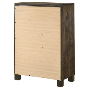 CoasterEveryday Woodmont 5-Drawer Chest Rustic Golden Brown