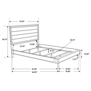 CoasterEveryday Ramon Panel Bed Metallic Sterling