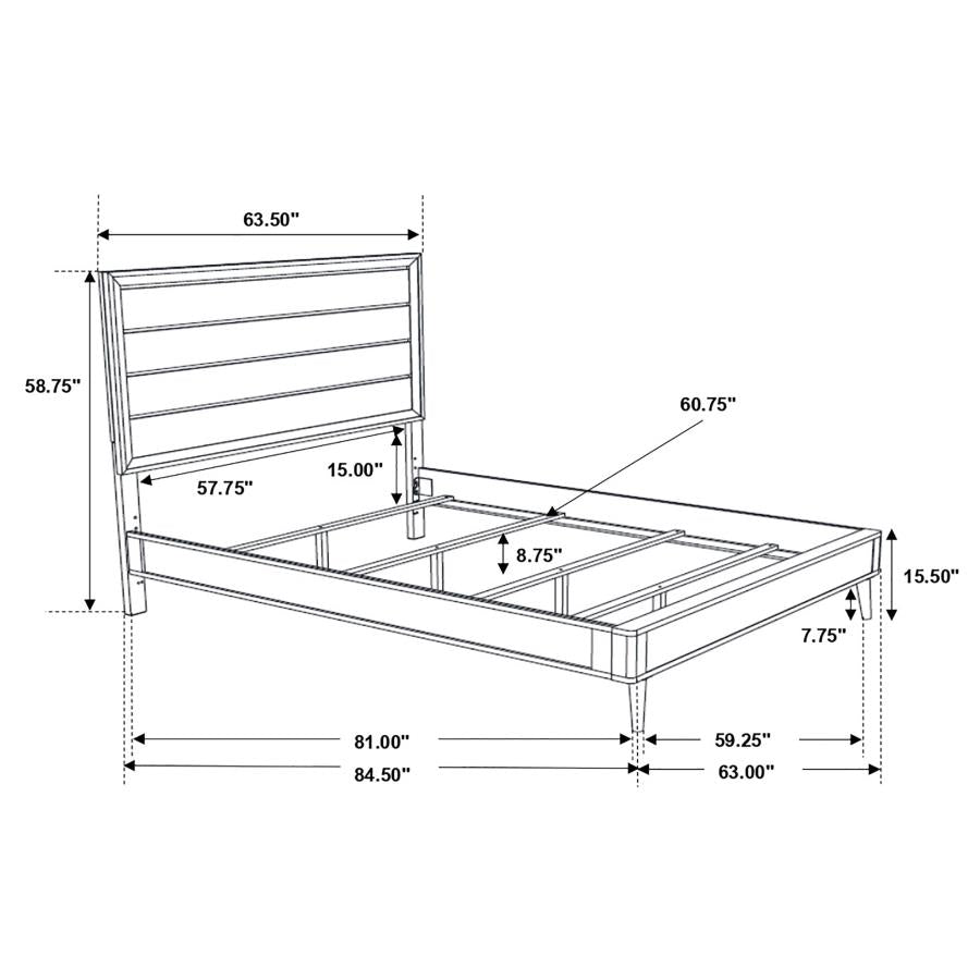 CoasterEveryday Ramon Panel Bed Metallic Sterling