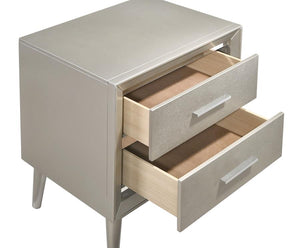 CoasterEveryday Ramon 2-Drawer Nightstand Metallic Sterling