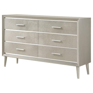 CoasterEveryday Ramon 6-Drawer Dresser Metallic Sterling