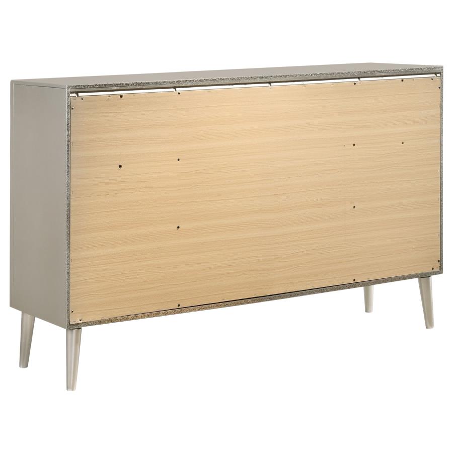 CoasterEveryday Ramon 6-Drawer Dresser Metallic Sterling