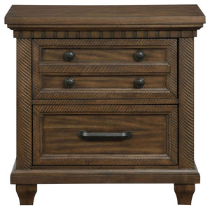 CoasterEssence Bennington Rectangular 2-Drawer Nightstand Acacia Brown