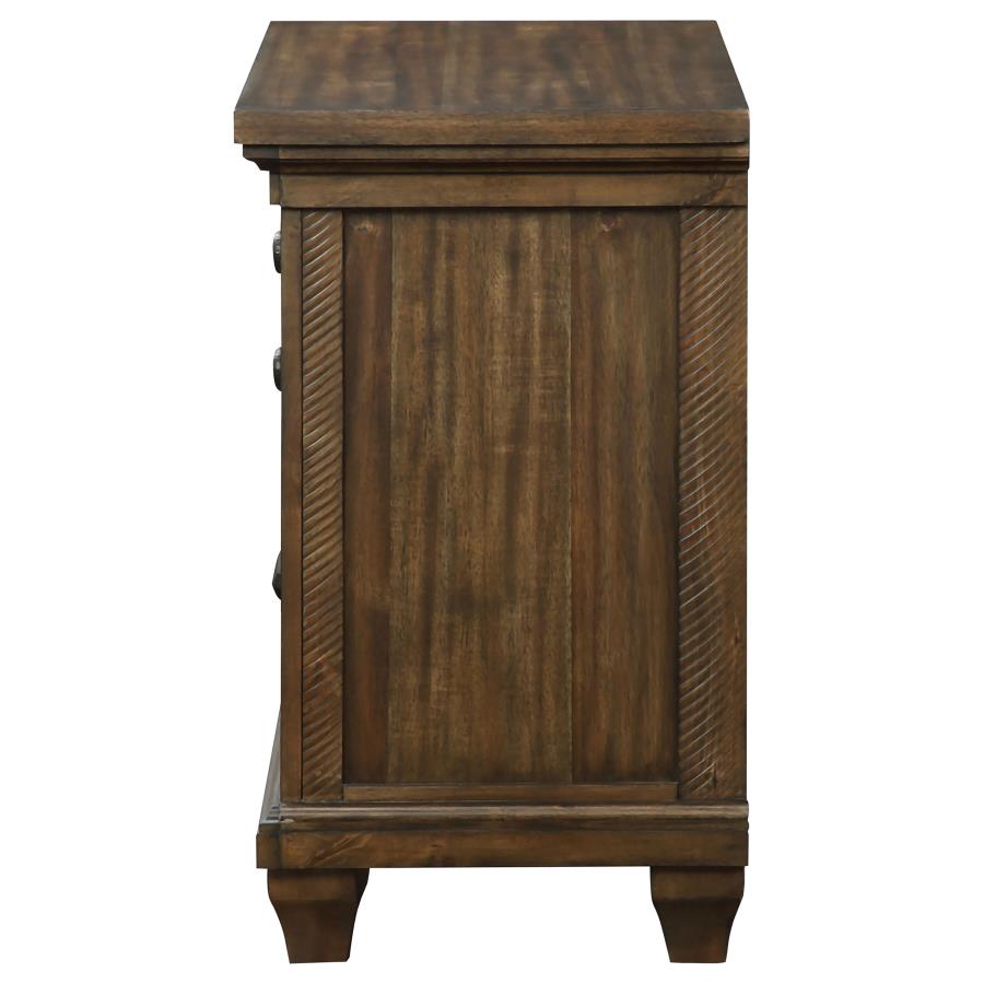 CoasterEssence Bennington Rectangular 2-Drawer Nightstand Acacia Brown