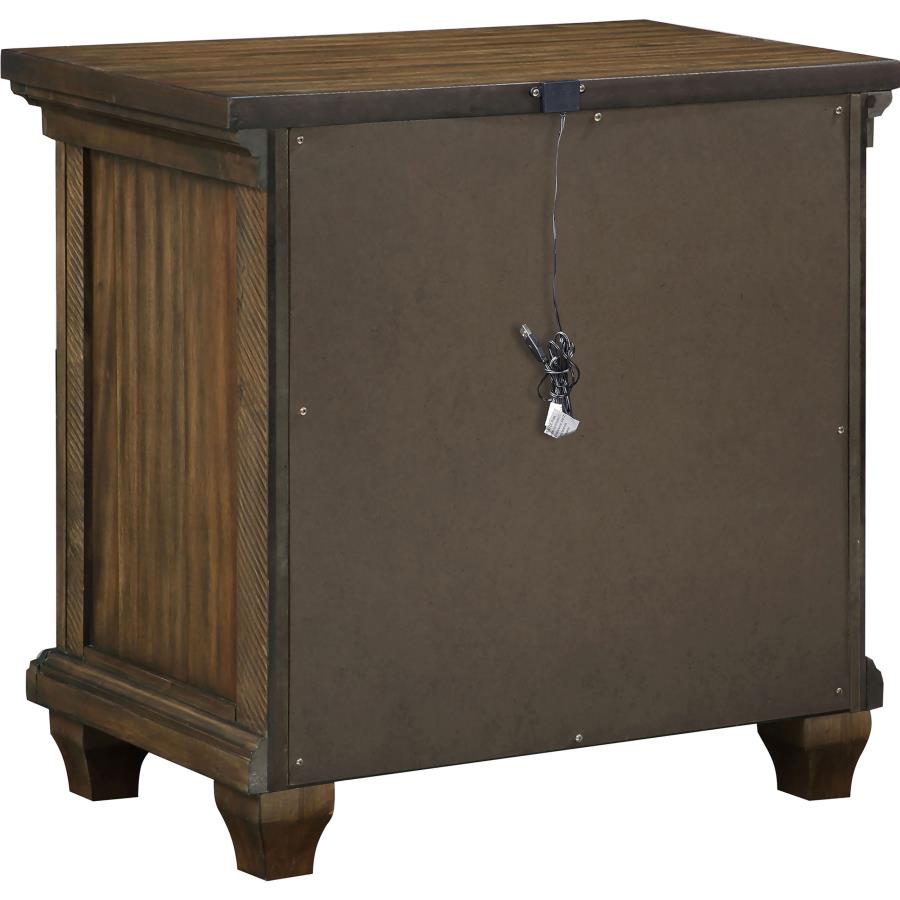 CoasterEssence Bennington Rectangular 2-Drawer Nightstand Acacia Brown