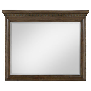 CoasterEssence Bennington Rectangular Dresser Mirror Acacia Brown