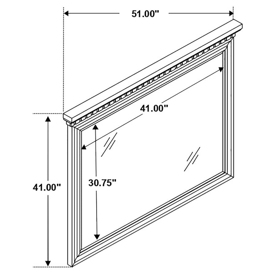 CoasterEssence Bennington Rectangular Dresser Mirror Acacia Brown