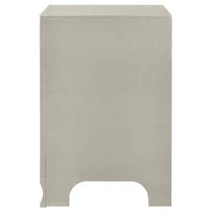 CoasterEveryday Salford 2-Drawer Nightstand Metallic Sterling