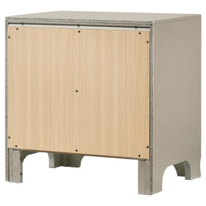 CoasterEveryday Salford 2-Drawer Nightstand Metallic Sterling