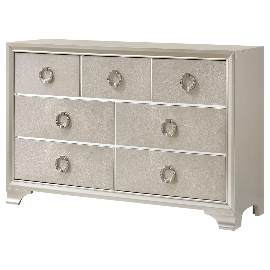 CoasterEveryday Salford 7-Drawer Dresser Metallic Sterling