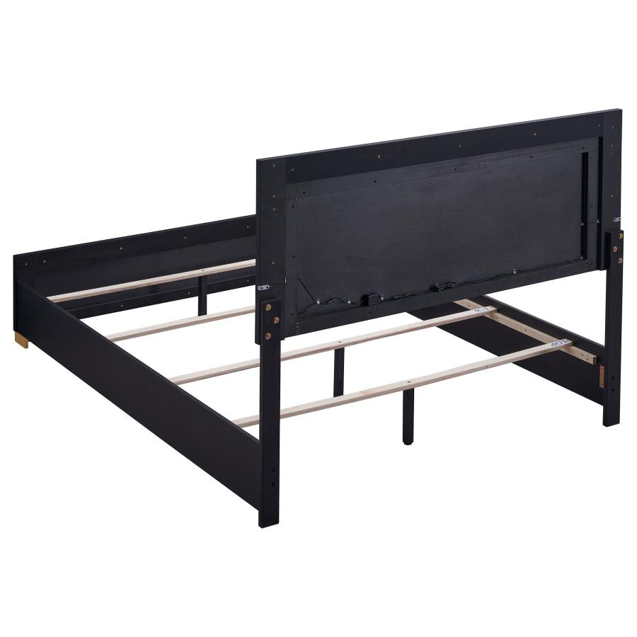 Marceline Bed With LED Headboard Black