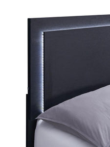 Marceline Bed With LED Headboard Black