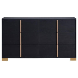 Marceline 6-Drawer Dresser Black