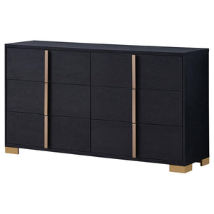 Marceline 6-Drawer Dresser Black