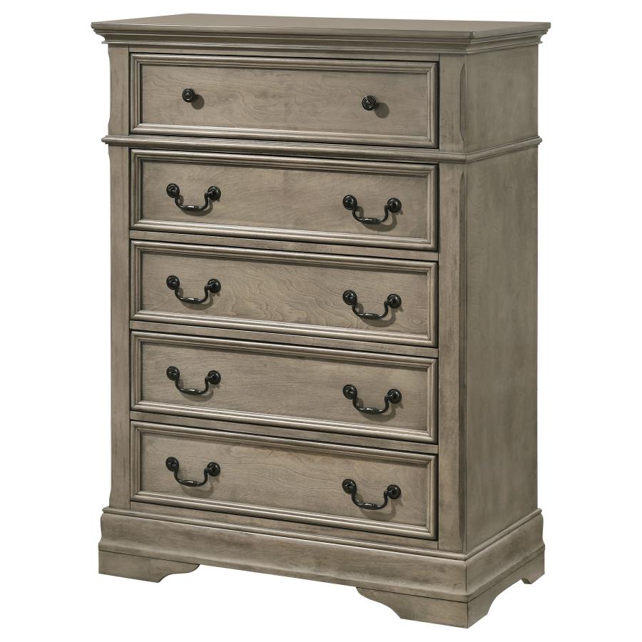 CoasterEveryday Manchester 5-Drawer Chest Wheat