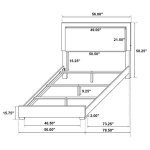 Marceline Bed With LED Headboard White