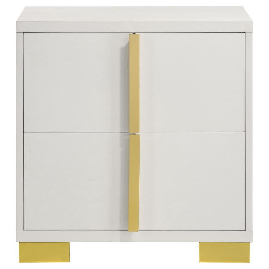 Marceline 2-Drawer Nightstand White