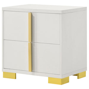 Marceline 2-Drawer Nightstand White