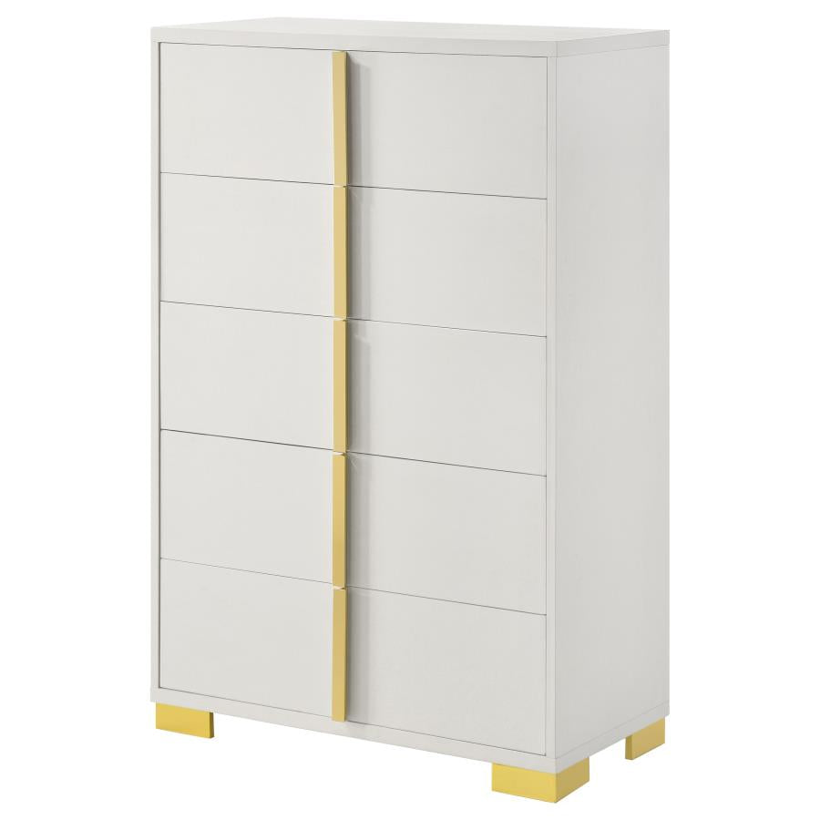 Marceline 5-Drawer Chest White