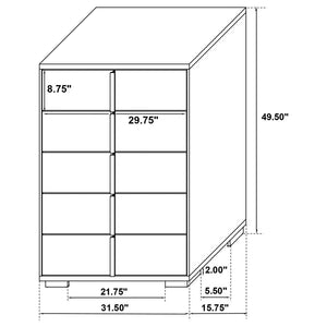 Marceline 5-Drawer Chest White